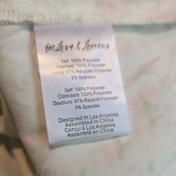 NWT $198 FOR LOVE AND LEMONS CHANIA FLORAL PRINT MINI DRESS SIZE S - Picture 10 of 10